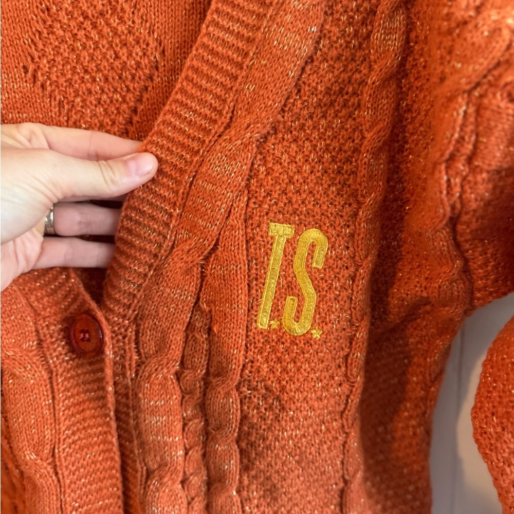 TAYLOR SWIFT The Life of a Showgirl Orange Cardigan, Size S - Picture 6 of 9